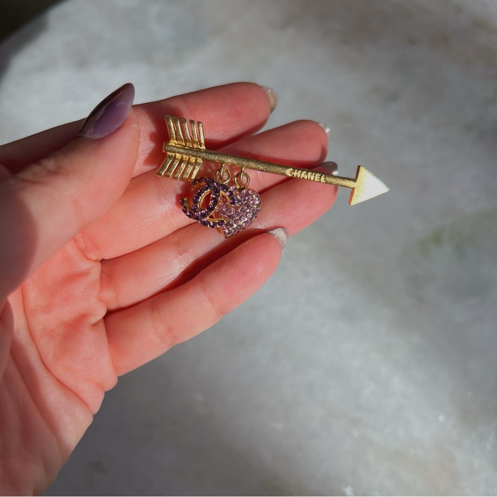 Vintage Chanel Gold Plated Rare Heart Collection - Picture 10 of 16